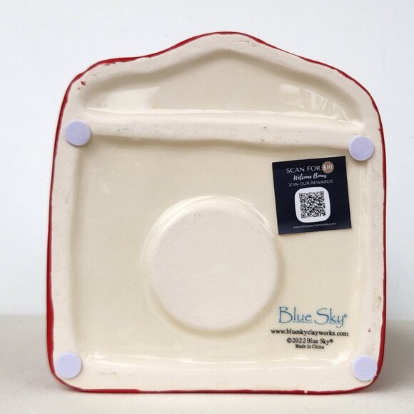 Blue Sky Clayworks Valentines Hearts & Roses Cottage Tealight Candle House New - Picture 9 of 9